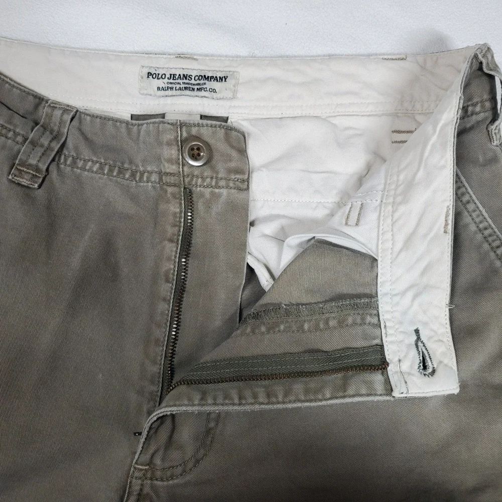 Vintage Polo Jean Co Ralph Lauren Cargo Pants Men 33x30 Military Paratrooper Y2K
